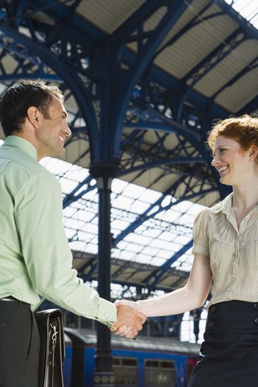 Businesspeople shaking hands