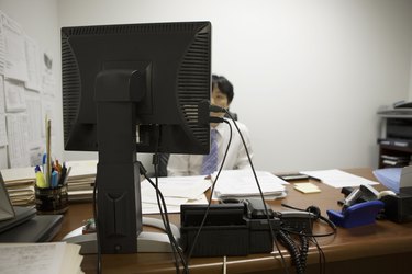 man working in office