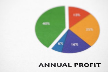 Pie chart of annual profit
