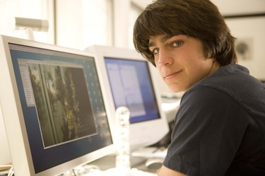 boy on computer