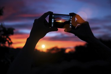 Photographing with cell phone