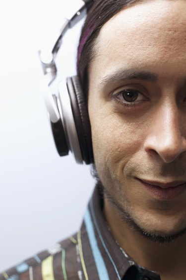 Man wearing headphones