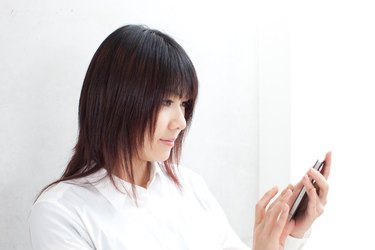 Businesswoman using a smartphone