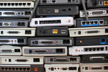 Old modems, routers, network equipment.