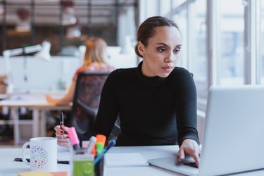 African female executive at work