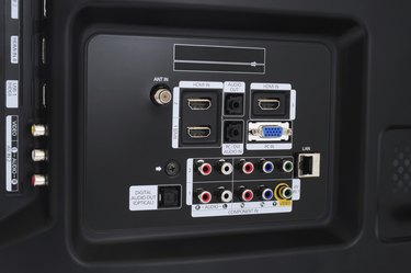 Tv connection panel.