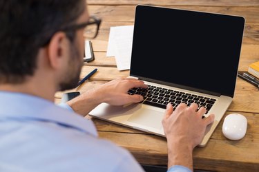 Man working on laptop