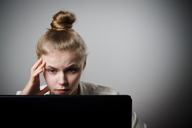 Young woman with laptop