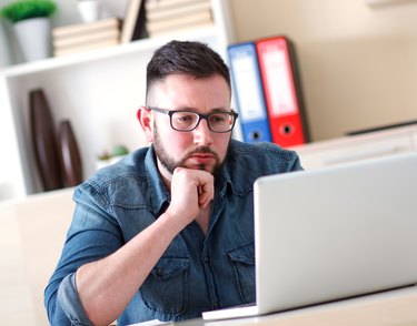 Young businessman working