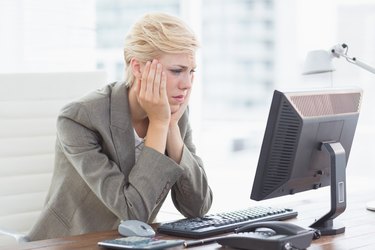 Depressed businesswoman