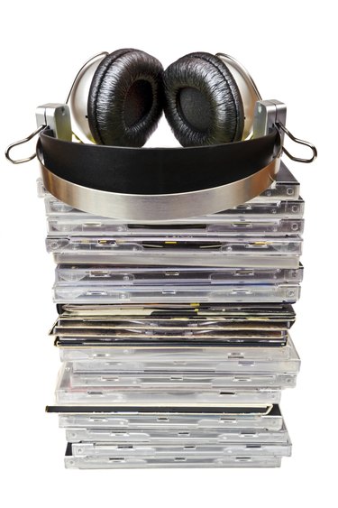 Headphones and cd collection