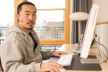 Man Working in Pearl District Loft