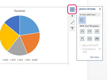 Use layout options to arrange the chart on the page.