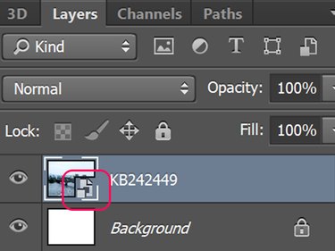 This icon on the layer thumbnail indicates an embedded smart object.