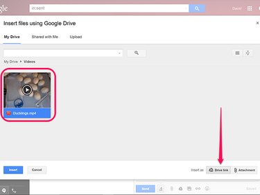 Select the video as a Drive Link.