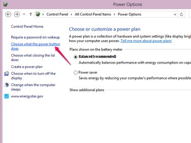 Click Choose What the Power Button Does.