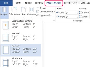 Select Narrow margins.