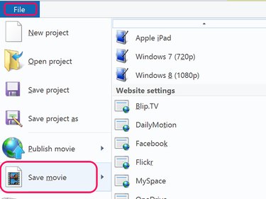 Select Save Movie from the File menu.