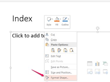 Format Shape from the right-click menu.