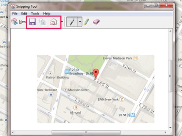 Email Google Maps with the Windows Snipping Tool