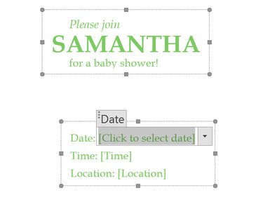 Replace the text in brackets with your shower details.