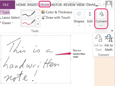 OneNote quickly converts even the worst handwriting.