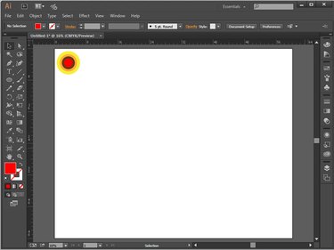 Screenshot of the Illustrator artboard and graphic.