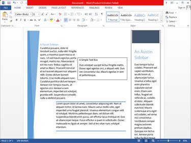 how to add text box in word 2013 windows