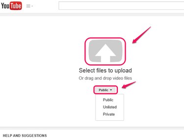Select files to upload and choose who can view your videos.
