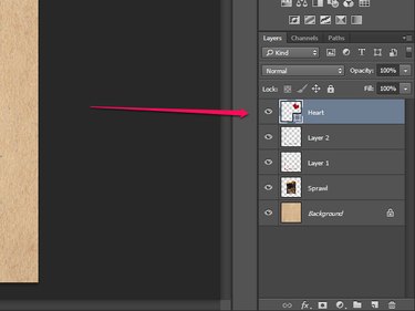 The Layers panel in Photoshop.