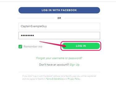 Sign into your Spotify account.