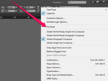 break text blocks indesign