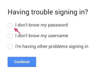 Go to the Trouble Signing In page.