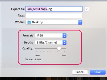 Select JPEG as the Format.