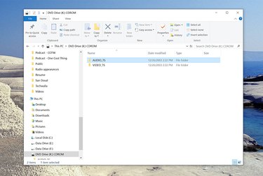 An ISO file mounted in Windows