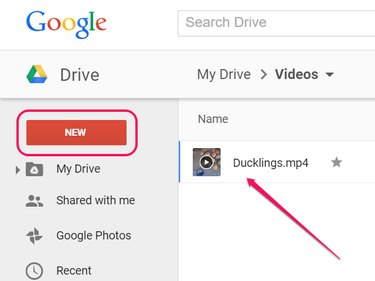 Upload the video to Google Drive.
