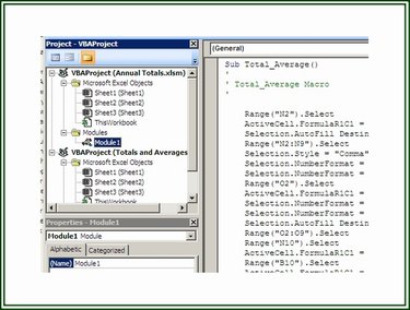 An imported .BAS file is added as a module to a VB project.