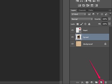 The Layers panel in Photoshop.