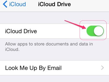 Enable iCloud Drive.