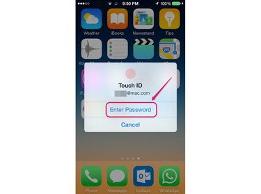 If you enabled Touch ID, use your finger to authenticate your Apple ID.