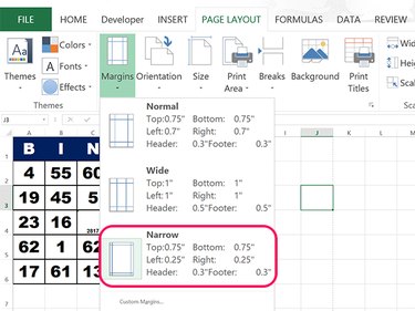 Select Narrow margins.