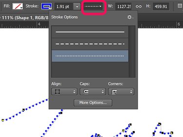 Shape Stroke Type menu.