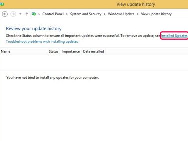 Deleting Windows Update log files removes all history.