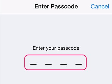 Enter your iPhone pass code.