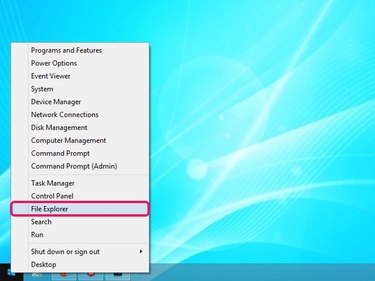 Power User menu in Windows 8.1.
