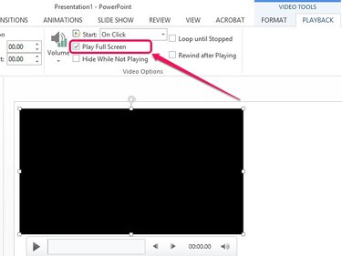 how to play video in presentation mode