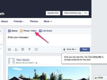 how to add photo in facebook review