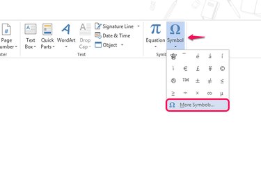 Select More Symbols from the Symbol menu.