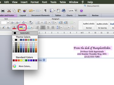 no grey shading when selecting text in word for mac