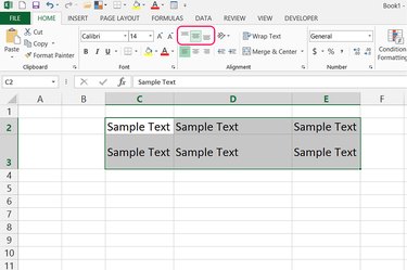 justify text excel